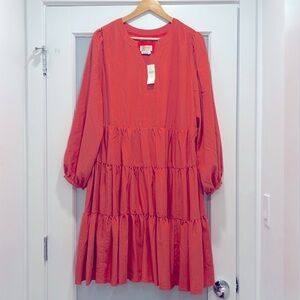 NWT Amber Anthropologie Maeve Salmon pink Dress